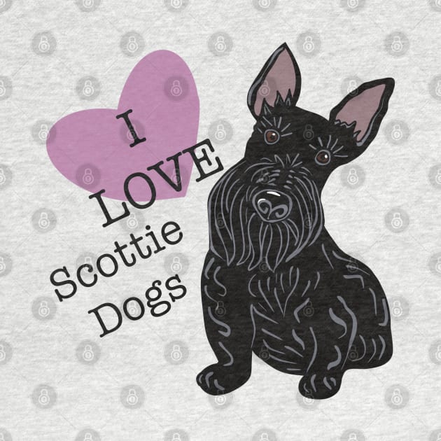 I love Scottie Dogs Valentine by Janpaints